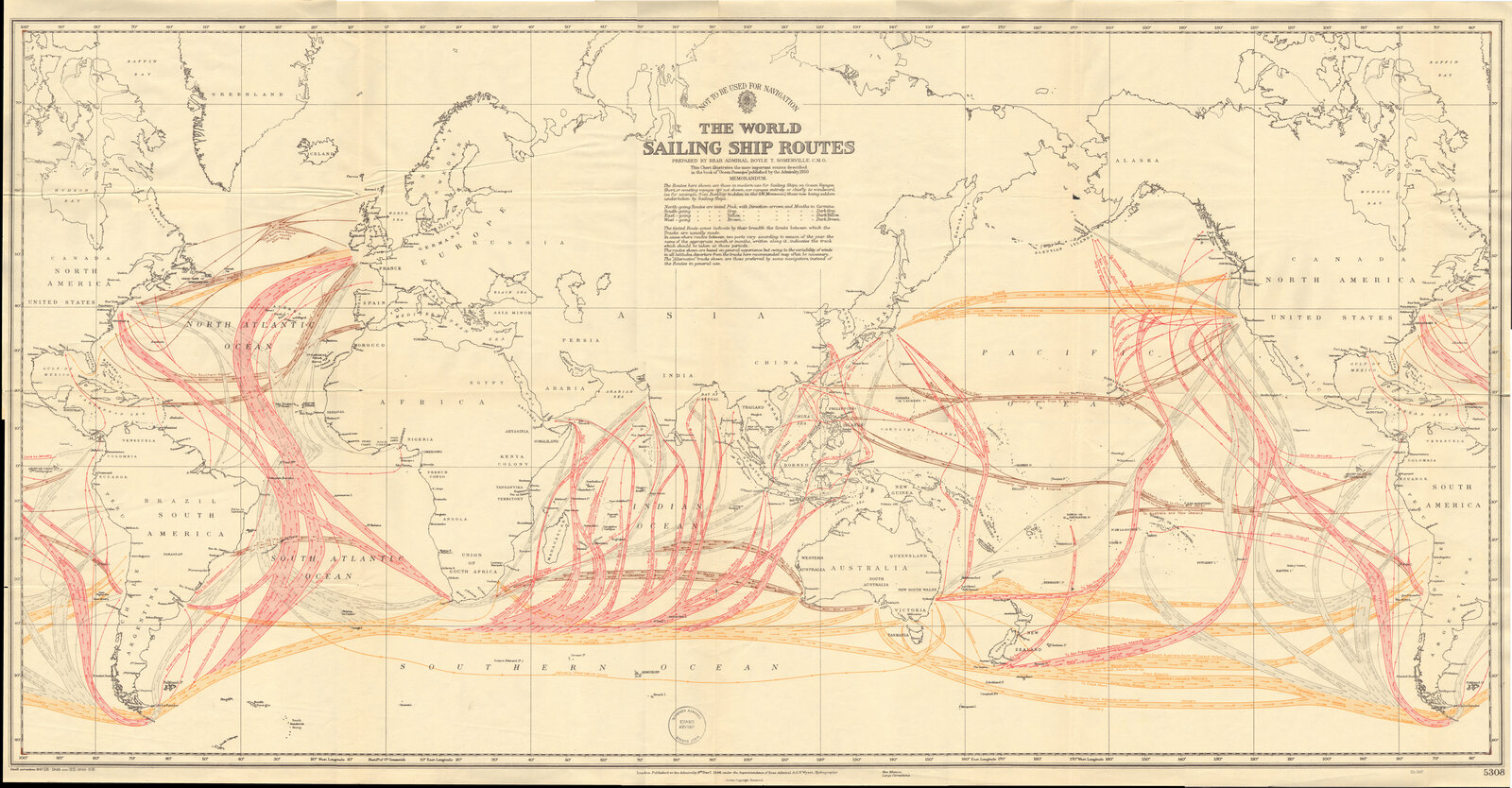 British maritime trade routes and convoy lanes, 1942 (U.S. Navy, public domain)